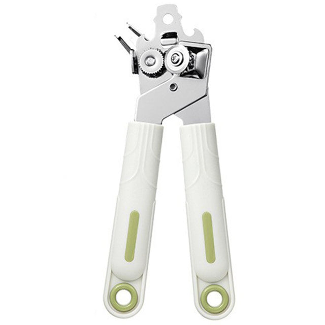Desfacator de Conserve 3 in 1, Vivimall, Instrument pentru Deschis Conserve, Sticle, Otel inoxidabil, Simplu de Utilizat, Maner Anti alunecare, 21.5 x 4.7 cm Alb - vivimall.ro