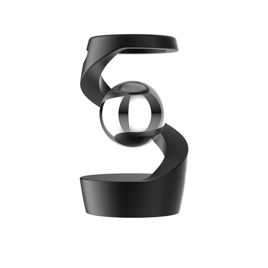 Jucarie Fidget pentru Adulti, Flippy, Giroscop Levitant de Birou, Jucarie Anti-Stres pentru Adulti, Spinner Flotant cu Iluzie Optica Hipnotica, 65x42x42 mm, 145 gr, Negru - vivimall.ro
