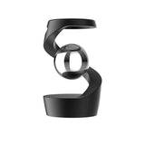 Jucarie Fidget pentru Adulti, Flippy, Giroscop Levitant de Birou, Jucarie Anti-Stres pentru Adulti, Spinner Flotant cu Iluzie Optica Hipnotica, 65x42x42 mm, 145 gr, Negru - vivimall.ro