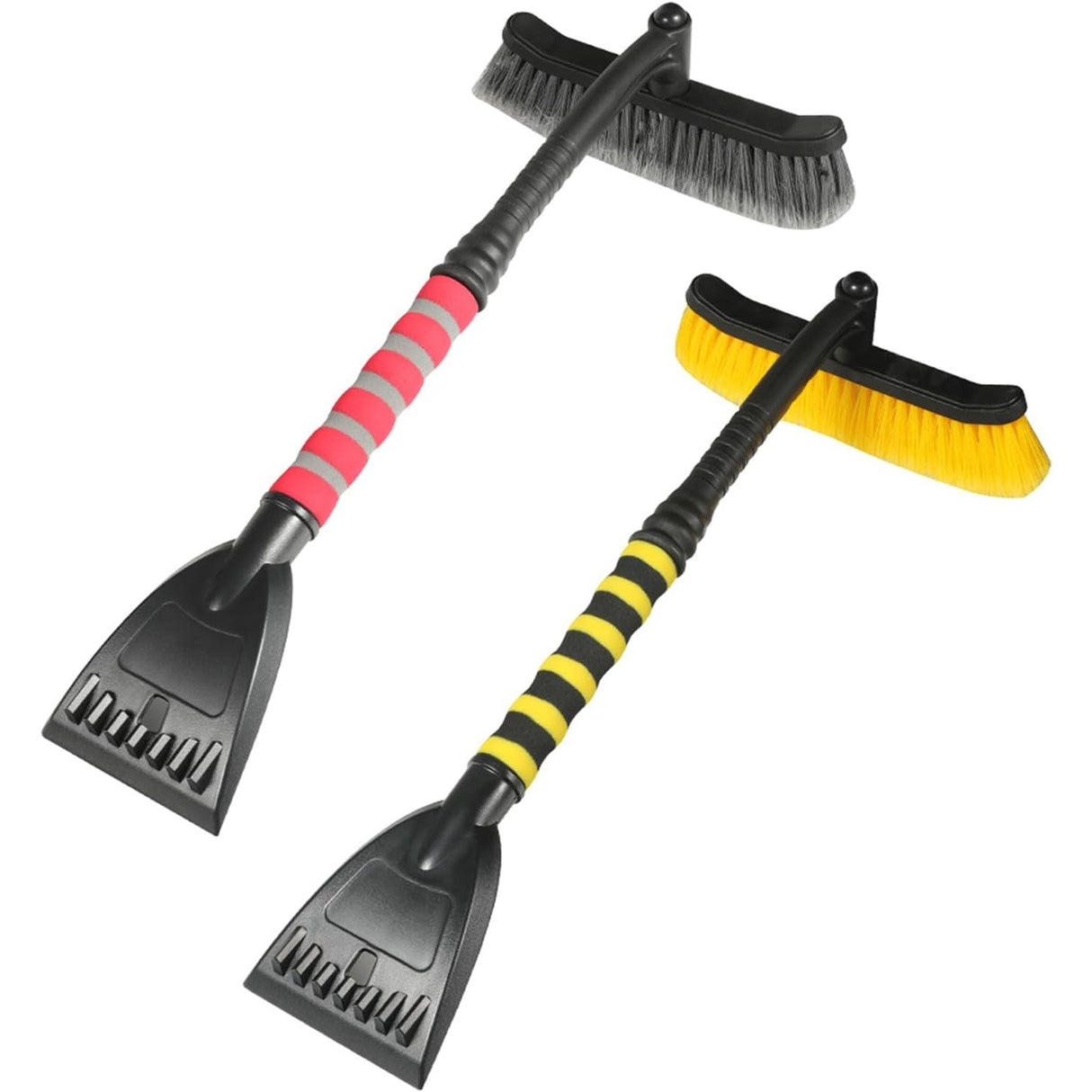 Perie De Zapada Cu Racleta Pentru Masina Rosie | SnowGrip - vivimall.ro