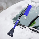 Perie de Zapada cu Racleta pentru Masina, Vivimall, Multifunctionala, Demontabila, cu Maner Antiderapant, Aluminiu, Plastic, Fragmentarea Ghetii de pe Parbriz, Solutia pentru Iarna, pentru Dezghetare, 68x24x11.1 cm, Albastru - vivimall.ro