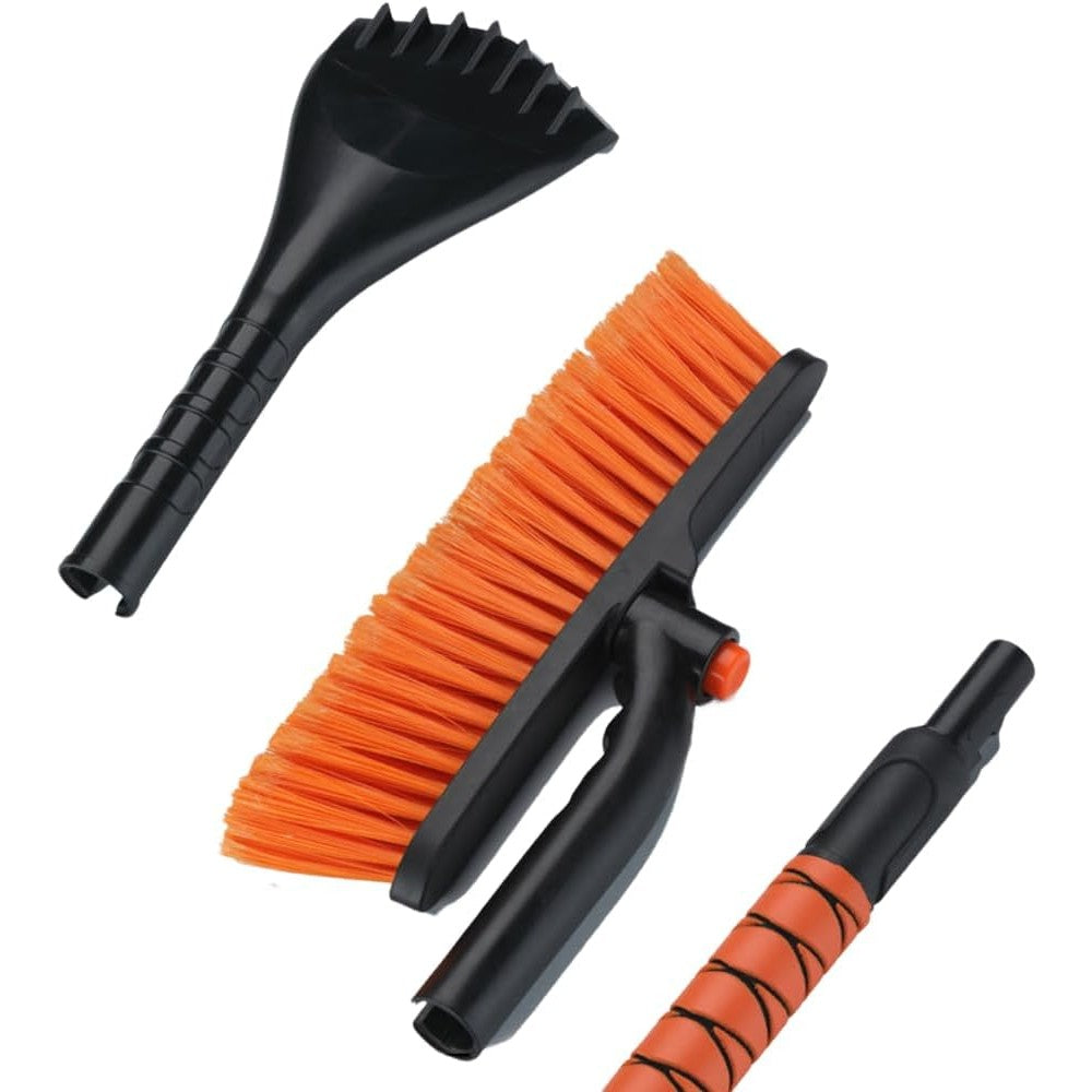 Perie De Zapada Cu Racleta Pentru Masina Portocalie | SnowGrip 2 - vivimall.ro