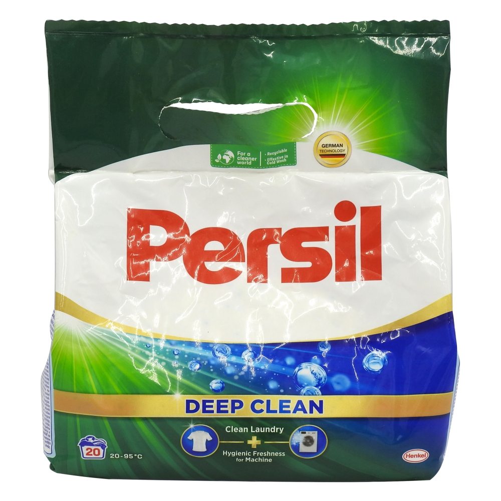 Detergent automat Persil Deep Clean 1,1 kg pentru 20 spălări, vedere frontală ambalaj