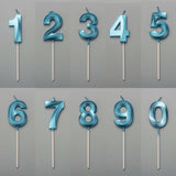 Lumanare Cifra 1, Flippy, Model Diamond, 5 x 3.4 cm, Albastru - vivimall.ro