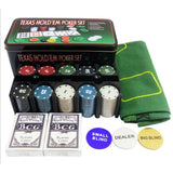 RESIGILAT - Set de Poker Complex cu 200 de jetoane Flippy, Include 2 seturi de carti, Texas Hold`em set, portabil, cutie depozitare - vivimall.ro