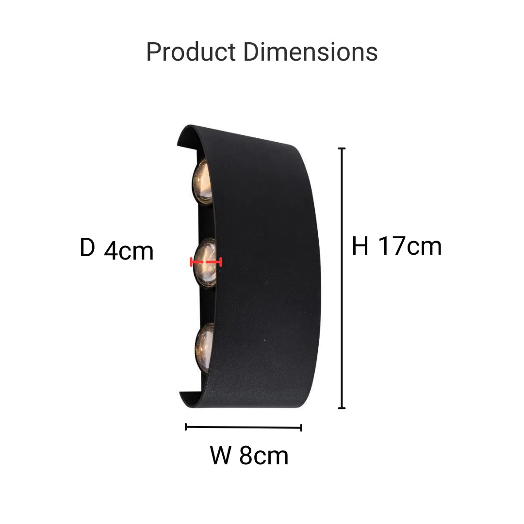 Fantas Aplica Led De Exterior Si Interior, 6 Surse X, Ip65, Metalic - vivimall.ro