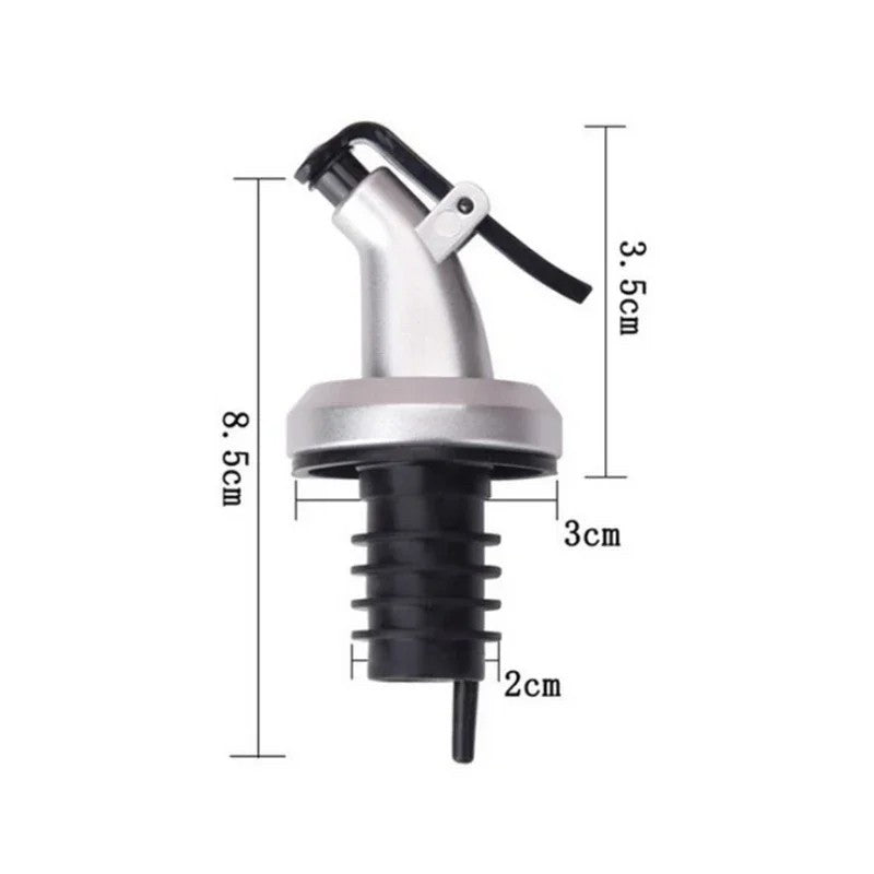 Picurator cu Dop pentru Sticla, Vivimall, Dop Dispenser pentru Ulei Sosuri, 8.5 x 3 cm, Argintiu - vivimall.ro