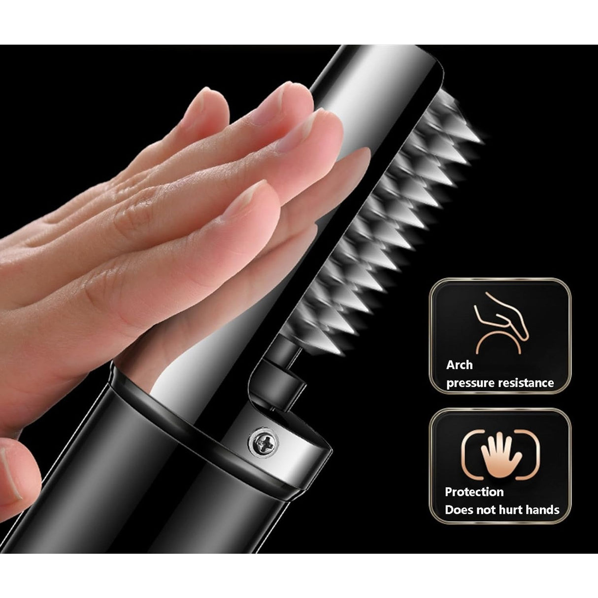 Dispozitiv Electric de Curatare Solzi Peste, Flippy, din Otel Inoxidabil, 28 x 5 cm, Negru