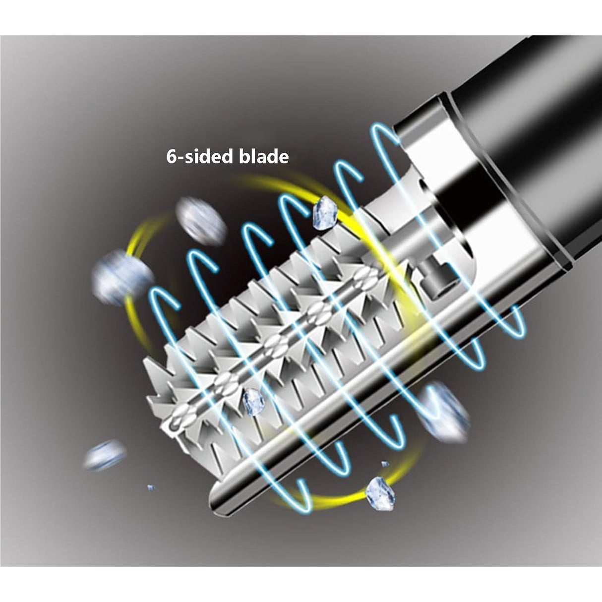 Dispozitiv Electric de Curatare Solzi Peste, Flippy, din Otel Inoxidabil, 28 x 5 cm, Negru