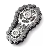 Премиум антистресова играчка Fidget Spinner, алуминиев жироскоп, метална играчка за декомпресия, форма на верига за велосипедни предавки