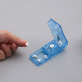 Dispozitiv pentru taiat sau sfaramat medicamente Vivimall, material non-toxic, portabil, albastru - vivimall.ro