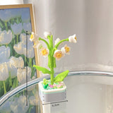 Set de Constructie Lacramioara in Ghiveci, Vivimall, 4 Ani, Ornament Creativ, 17.1x6.2 cm, Alb - vivimall.ro