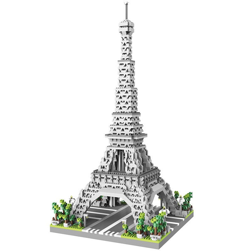 Set de Constructie Turnul Eiffel, Vivimall, 6 Ani, Ornament Creativ, 42x20x20 cm, 649 de Piese, Gri - vivimall.ro
