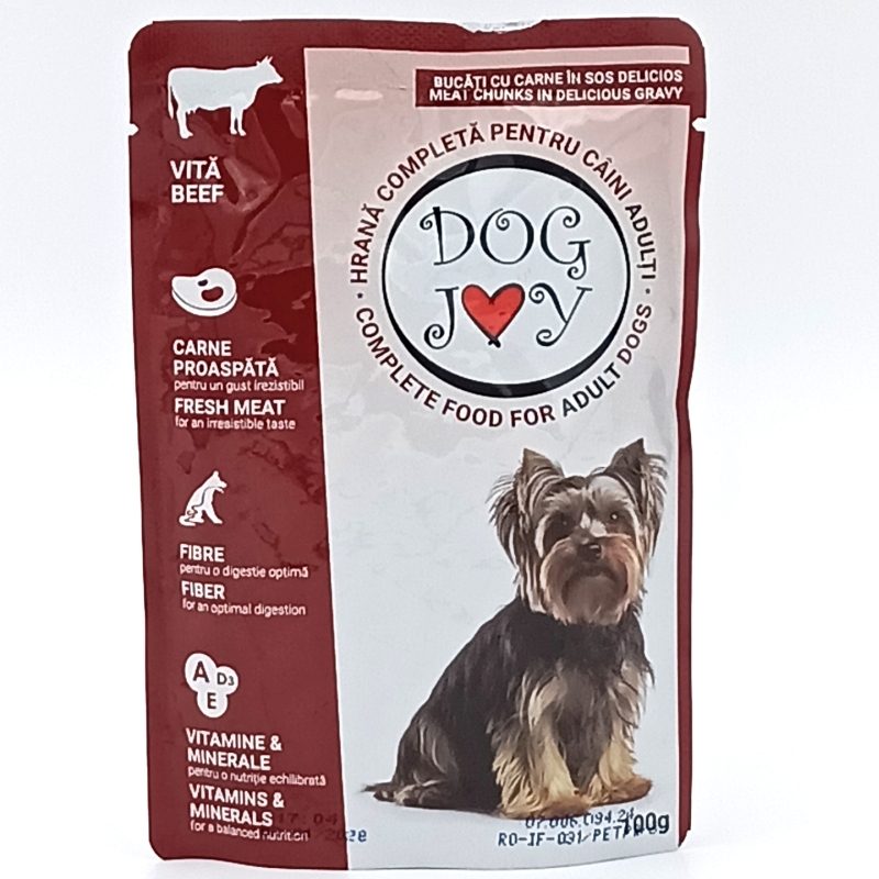 Hrana Umeda pentru Caini, DOG JOY, Vita, 100 g - vivimall.ro
