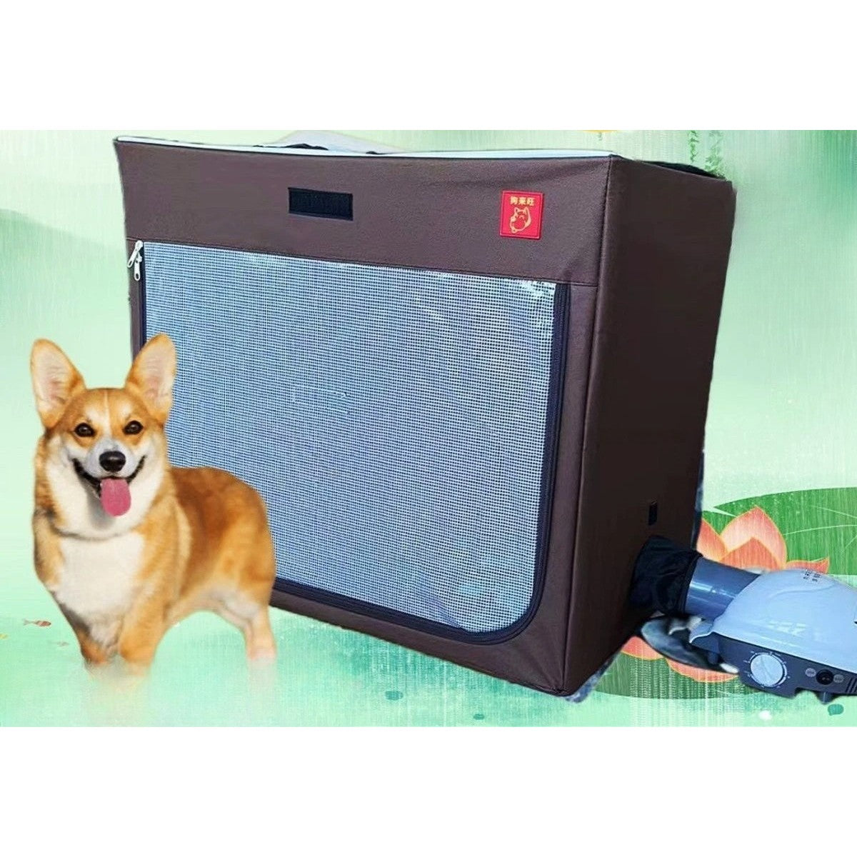 Сива текстилна клетка за сушене на козина | PetPro
