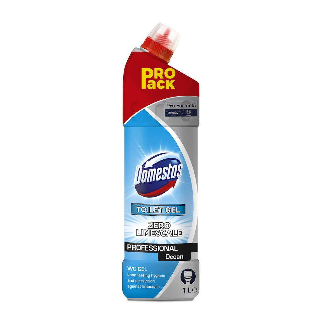 Pachet Domestos Professional Toilet Gel Ocean – Gel Dezinfectant pentru Toaleta, 12×1L - vivimall.ro