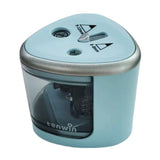 Ascutitoare Electrica cu 2 Gauri, Vivimall, Gri, Baterii 4 x AA (neincluse), 7.5 x 7.5 x 7.5 cm, Albastru - vivimall.ro