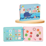 Pagini interactive ale cărții senzoriale Flippy Quiet Book cu stickere velcro reutilizabile, detaliu activitate