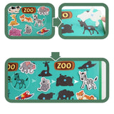 Carte Educativa cu Stickere Reutilizabile, Flippy, Quiet Book Senzoriala cu Pagini Interactive, Puzzle, Joc Montessori, Seria ''Lumea Animalelor'', Dezvolta Motricitatea Fina si Logica, Quiet Book pentru Invatare Timpurie, 3 ani, Multicolor - vivimall.ro