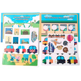 Carte Educativa cu Stickere Reutilizabile, Flippy, Quiet Book Senzoriala cu Pagini Interactive , Joc Montessori, Seria ''In Jurul Lumii', Puzzle, Dezvolta Motricitatea Fina si Logica, Quiet Book pentru Invatare Timpurie, 3 ani, Multicolor - vivimall.ro