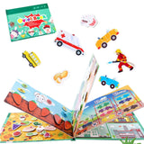 Carte Educativa cu Stickere Reutilizabile, Flippy, Quiet Book Senzoriala cu Pagini Interactive , Joc Montessori, Dezvolta Motricitatea Fina si Logica, Quiet Book pentru Invatare Timpurie, 3 ani, Multicolor - vivimall.ro