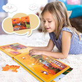 Carte Educativa cu Stickere Reutilizabile, Flippy, Quiet Book Senzoriala cu Pagini Interactive , Joc Montessori, Seria ''Dinozaur'', Dezvolta Motricitatea Fina si Logica, Quiet Book pentru Invatare Timpurie, 3 ani, Multicolor - vivimall.ro