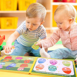 Carte Educativa cu Stickere Reutilizabile, Flippy, Quiet Book Senzoriala cu Pagini Interactive , Joc Montessori, Seria ''Dinozaur'', Dezvolta Motricitatea Fina si Logica, Quiet Book pentru Invatare Timpurie, 3 ani, Multicolor - vivimall.ro