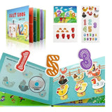 Carte Educativa cu Stickere Reutilizabile, Flippy, Quiet Book Senzoriala cu Pagini Interactive , Joc Montessori, Seria ''Numere'', Dezvolta Motricitatea Fina si Logica, Quiet Book pentru Invatare Timpurie, 3 ani, Multicolor - vivimall.ro