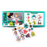 Carte Educativa cu Stickere Reutilizabile, Flippy, Quiet Book Senzoriala cu Pagini Interactive , Joc Montessori, Seria ''Explorarea Spatiului'', Dezvolta Motricitatea Fina si Logica, Quiet Book pentru Invatare Timpurie, 3 ani, Multicolor - vivimall.ro