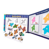 Carte Educativa cu Stickere Reutilizabile, Flippy, Quiet Book Senzoriala cu Pagini Interactive , Joc Montessori, Seria ''Explorarea Spatiului'', Dezvolta Motricitatea Fina si Logica, Quiet Book pentru Invatare Timpurie, 3 ani, Multicolor - vivimall.ro
