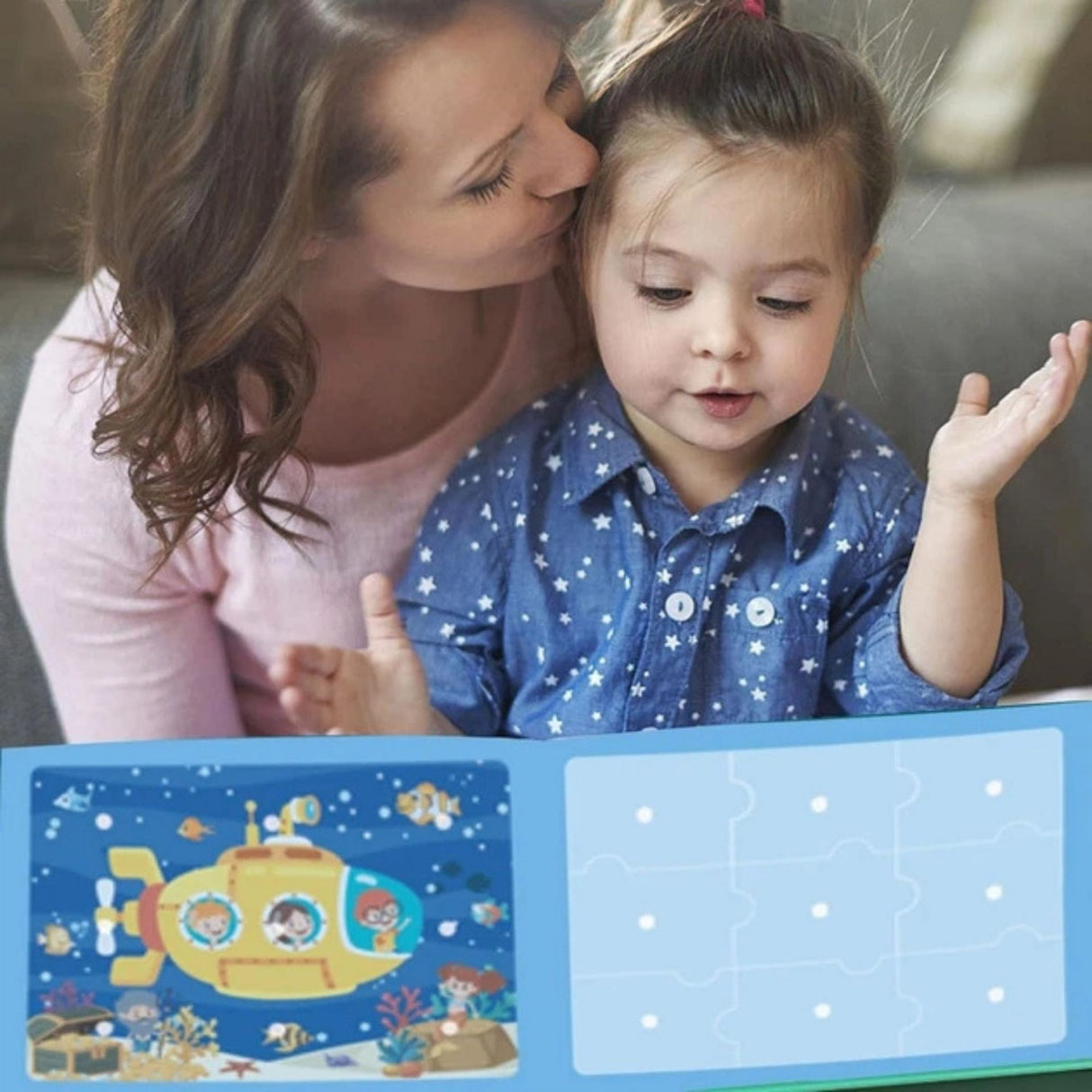 Carte Educativa cu Stickere Reutilizabile, Flippy, Quiet Book Senzoriala cu Pagini Interactive, Joc Montessori, Seria ''Lumea Acvatica'', Dezvolta Motricitatea Fina si Logica, pentru Invatare Timpurie, 3 ani, Multicolor - vivimall.ro