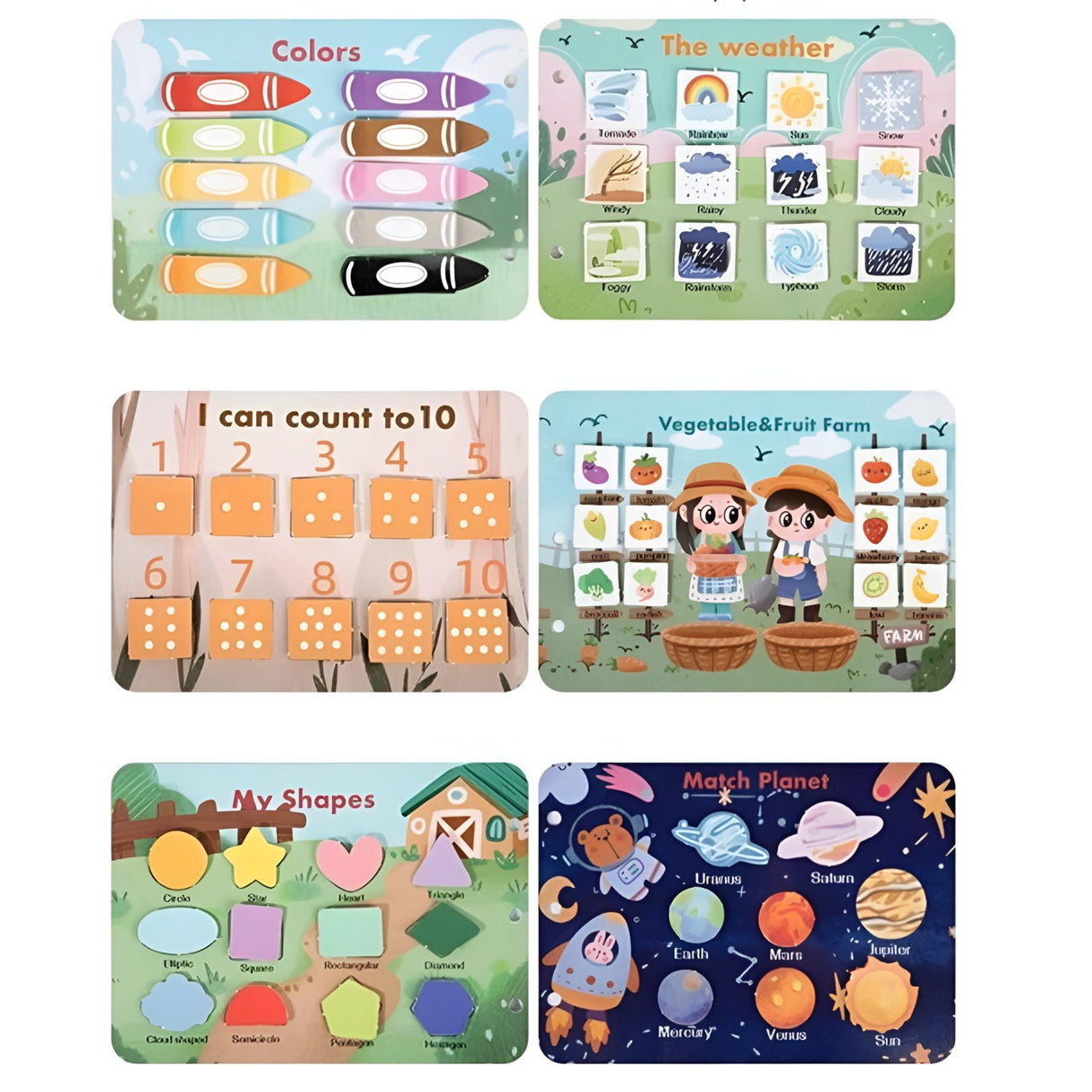 Carte Educationala Montessori, Flippy, Joc Educational Busy Book, Carte Senzoriala cu 12 Teme de Invatare, Dezvolta Motricitatea Fina si Logica, Alfabet, Cifre, Jucarie de Calatorie, 3ani+, Multicolor - vivimall.ro
