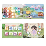 Carte Educationala Montessori, Flippy, Joc Educational Busy Book, Carte Senzoriala cu 12 Teme de Invatare, Dezvolta Motricitatea Fina si Logica, Alfabet, Cifre, Jucarie de Calatorie, 3ani+, Multicolor - vivimall.ro