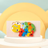 Puzzle din Lemn 3D Montessori, Flippy, Jucarie Educativa pentru Copii, 0-3 Ani, Vopsea Ecologica, Dezvolta Motricitatea Fina, Coordonarea, Logica,  11 Piese, Model Oaie, Multicolor - vivimall.ro