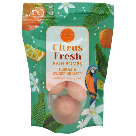 Bombe Efervescente cu Sare de Baie, ELYSIUM, Spa Citrus, 3 x 50 g - vivimall.ro
