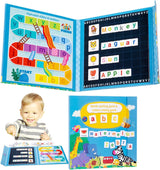 Joc Educativ Alfabet Englez, Flippy, Carte Magnetica Montessori, Recunoastere Litere si Formare Cuvinte, Copii 3+ Ani, 27x26.2x1.5 cm, Multicolor - vivimall.ro