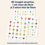 Joc Educativ Alfabet Englez, Flippy, Carte Magnetica Montessori, Recunoastere Litere si Formare Cuvinte, Copii 3+ Ani, 27x26.2x1.5 cm, Multicolor - vivimall.ro