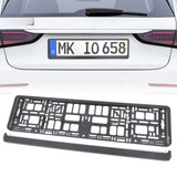 Suport Placute de Imatriculare, Flippy, Standard European XC-W341, din Plastic, Rama pentru Placute,  52.7 x 13 x 1.2 cm, Negru - vivimall.ro