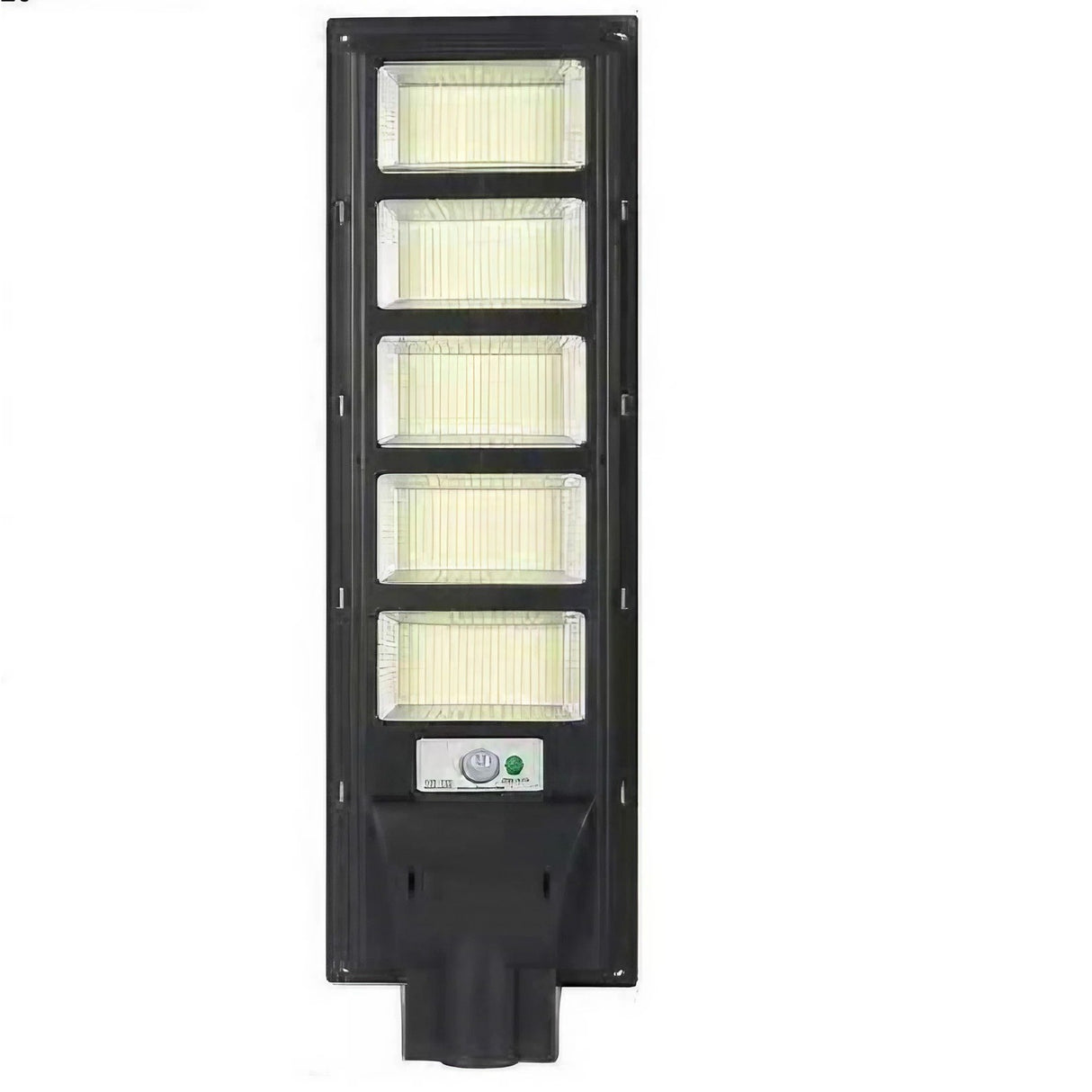 Lampa solara stradala Vivimall, cu telecomanda, senzor de miscare si lumina, suport prindere, 240 LED-uri, IP65, ABS, 12AH, 250W, temperatura culoare 6500K, 70x18.8x5 cm, autonomie 10-12 ore, negru - vivimall.ro