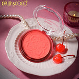 Fard de Obraz, Kevin&Coco, Blush Compact, Textura Fina,  Pentru Toate Tipurile de Ten , 9.3 g,  7.5 x 7.5 x 2.1 cm, Model Eternity, Roz/Coral - vivimall.ro