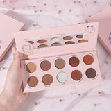 Палитра сенки за очи Sianoau с 10 пигментирани цвята