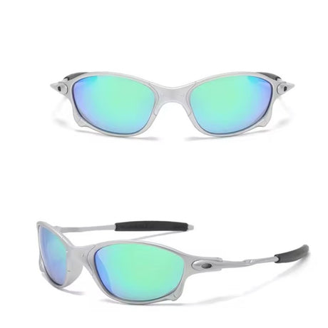 Ochelari de Soare, Vivimall, pentru Sportivi, Polarizati, UV400, din Metal si ABS, 14.8 x 14.6 x 1.9 cm, Gri - vivimall.ro