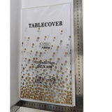 Fata de Masa, Vivimall, din PEVA, Imprimeu Buline, 137 x 274 cm, Impermeabila, Fara Pete, Curatare Rapida, Crem - vivimall.ro