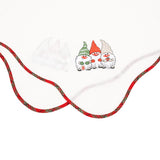 Fata de Masa Vivimall, Material In Brodat, cu Motiv Trei Pitici, 85 x 85 cm, Alb - vivimall.ro