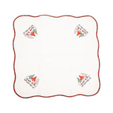 Fata de Masa Vivimall, Material In Brodat, cu Motiv Trei Pitici, 85 x 85 cm, Alb - vivimall.ro