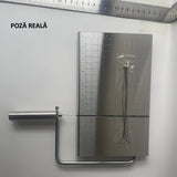 Feliator de Branza, Vivimall, din Otel Inoxidabil, 5 Fire de Rezerva, Maner Ergonomic, Scara de Masurare, 24x21cm, Argintiu - vivimall.ro