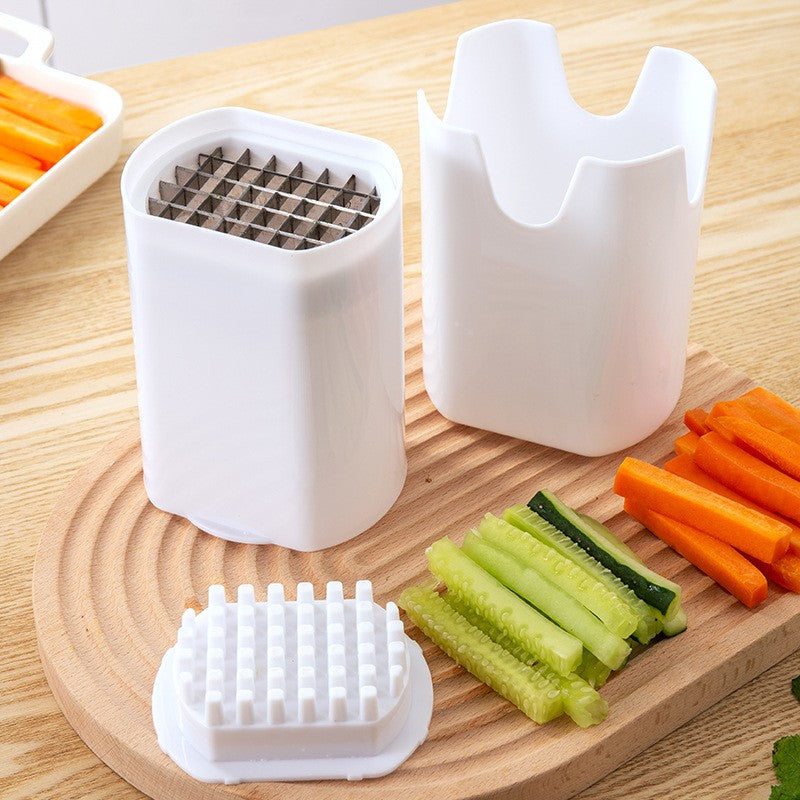Feliator De Fructe Si Legume, Din Plastic Si Otel, Mecanic, Taiere 1.2 Cm Grosime, 14 X 9.5 X 8 Cm, Alb - vivimall.ro
