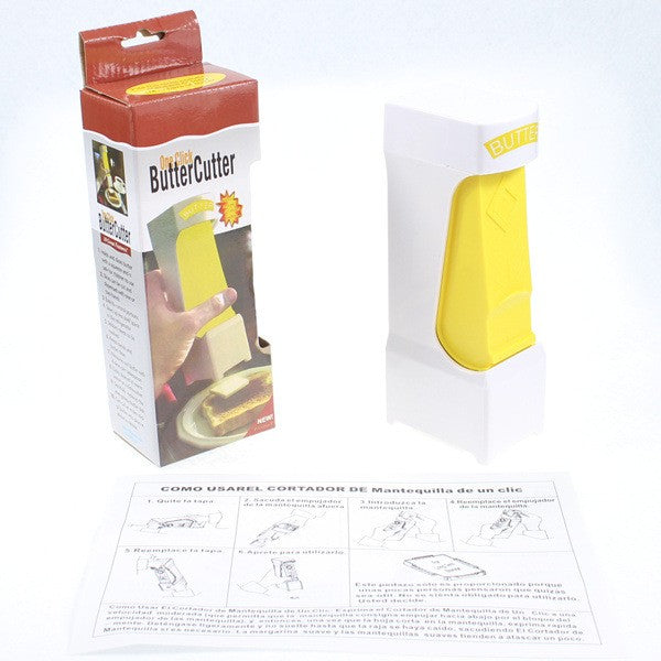 Feliator Manual De Unt Material Plastic, Design Usor Si Practic, 20X6X8.5 Cm, Butter Cutter, Alb - vivimall.ro