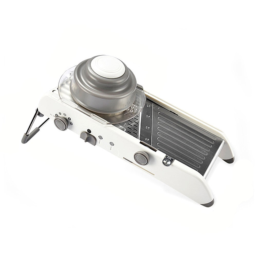 Feliator Manual Multifunctional, Vivimall, Usor de Folosit, pentru Legume, Fructe, Razatoare, Otel Inoxidabil, Accesoriu Bucatarie, 39 x 11.5 x 12.5 cm Alb - vivimall.ro