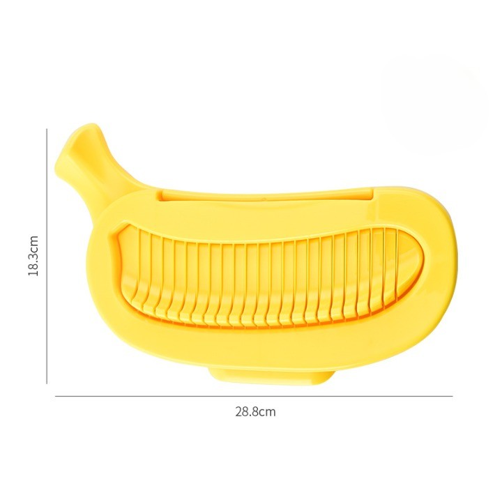 Feliator Multifunctional pentru Alimente, Vivimall, Model Banana, pentru Legume si Fructe, Accesoriu pentru Bucatarie, 28.8x18.3 cm, Galben - vivimall.ro